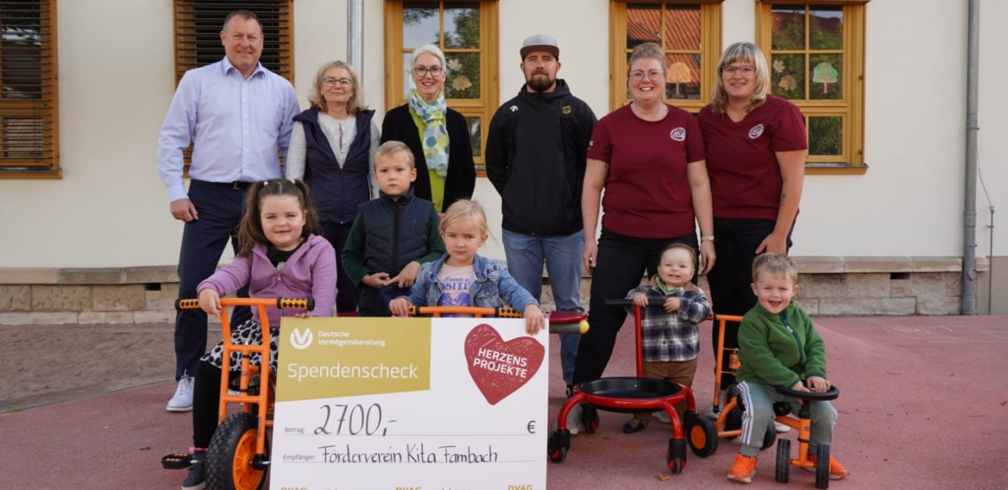 Übergabe Spendenscheck Kita Fambach 11.09.2026